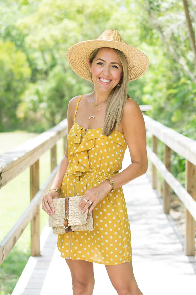 Yellow polka dot best sale dress
